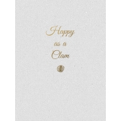 Happy Clam- Golden Ocean Journal Card