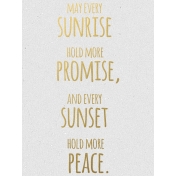 Sunrise Promise Sunset Peace- Golden Ocean Journal Card