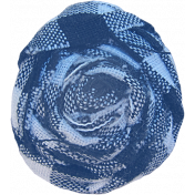 Oceanside Flower- Blue Fabric Rose