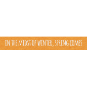 Where Flowers Bloom Labels- In The Midst Of Winter Spring Comes