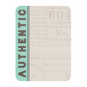 Authentic Journaling Card