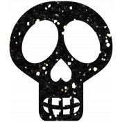 Black Glitter Skull- Mexico