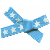Bow 173 Blue Stars- Ribbons #014