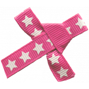 Bow 179 Pink Stars- Ribbons #014