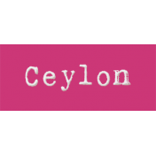 Word Bit: Ceylon- Tea Cup