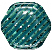 Hexagon Glitter Brad- Teal