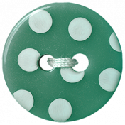 Garden Party Button- Green Polkadot