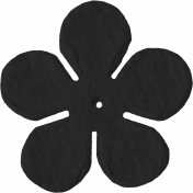 Paper Flower 09- Black