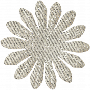 Paper Flower 01- White Glitter