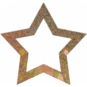 Bolivia Cork Elements- Star Frame Painted