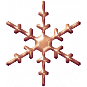 Metal Snowflake 02- Copper