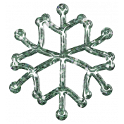 Snowflake Glitter Sticker- Teal