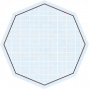 Octagon Grid Tag- Blue