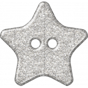 Plastic Glitter Star- White