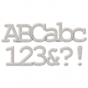 Plastic Glitter Alpha- Silver (serif)