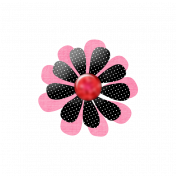 Pink Black Flower