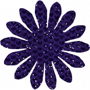 Paper Flower 01- Purple Glitter
