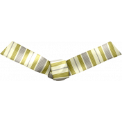 Knotted Bow- Green & Yellow Stripes