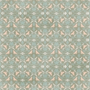 Damask 01 Paper- Blue, Pink & Gray