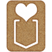 Chipboard Clip- Heart