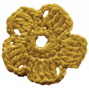 The Best Is Yet To Come- Gold Crocheted Flower