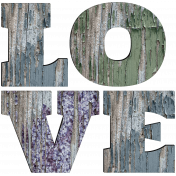 Country Wedding- Love Word Art