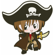 Arrgh!- Pirate Boy Sticker