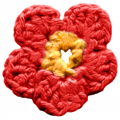 Arrgh!- Red Crochet Flower