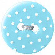 August Garden Party- Blue Polkadot Button