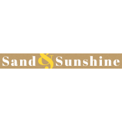 Sand And Beach- Sand & Sunshine Word-Strip