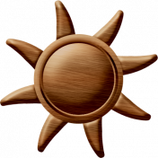 Sand And Beach- Wood Sun Ornament