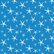 Sand & Beach- Starfish- Blue Paper