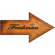 Freshman Word Art Arrow