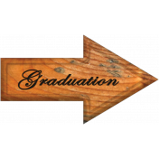 Graduation Word Art Arrow