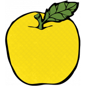 Reading, Writing, and Arithmetic- Yellow Apple