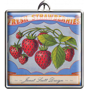 Square Strawberry Pendant