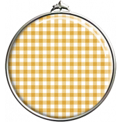 Yellow Gingham Pendant