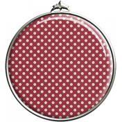 Round Red Polka Dot Pendant