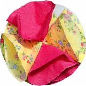 Tiny, But Mighty Pink and Yellow Fabric Flower