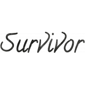 Tiny, But Mighty Survivor Word Art