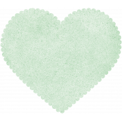 Be Mine- Mint Scalloped Heart