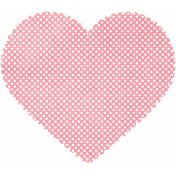 Be Mine- Pink Polka Dot Scalloped Heart