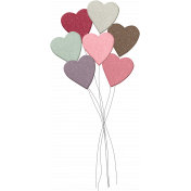 Be Mine- Unshadowed Glitter Balloon Bouquet