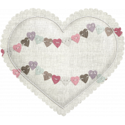 Be Mine- Bunting Fabric Puffy Heart