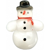 Christmas Memories Snowman Button