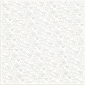 Be Mine Mini Patterned Paper Cutout Hearts- Cream