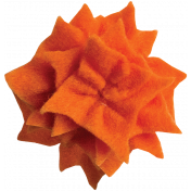 Orange Felt Flower 03