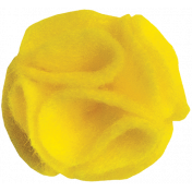 Yellow Felt Flower 02