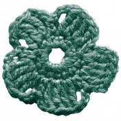 The Lucky One- Teal Crochet Flower