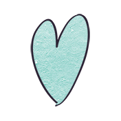 Earth Day- Teal Cardstock Heart